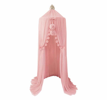 Spinkie Baby Dreamy Canopy + 1 Pom Garland + 1 Mini pom garland set - Blush