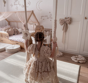 Emilia Ivory Rosette Dress