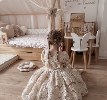 Emilia Ivory Rosette Dress