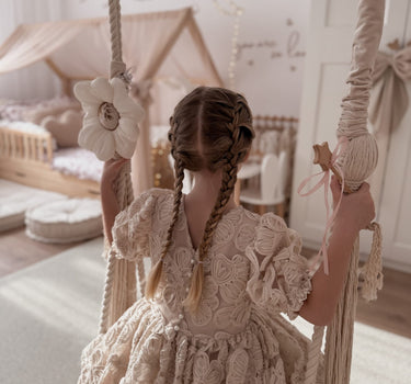 Emilia Ivory Rosette Dress