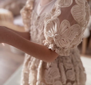 Emilia Ivory Rosette Dress
