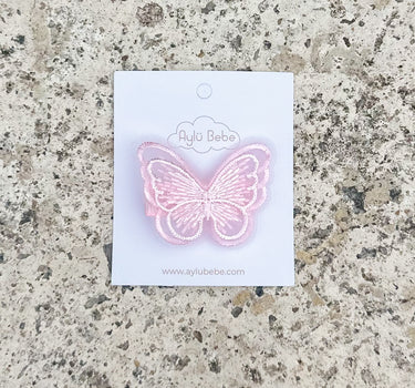 Double layer organza hair clip - Pink