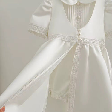 Alessio Mikado Christening Gown Set for Boys – Made to Order (AB017) - Flower Girl Dress - Aylu Bebe