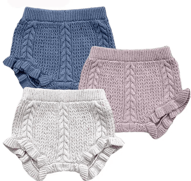 Alice Knit Bloomers - Pink - Flower Girl Dress - Aylu Bebe