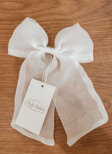 Amara Hair Clip - White - Flower Girl Dress - Aylu Bebe