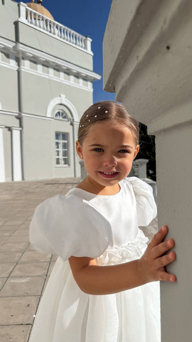 Amara Organza Flower Girl Dress (AB006) - Flower Girl Dress - Aylu Bebe