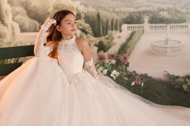 Amorette Lace Gown - AB3932 - Flower Girl Dress- Aylu Bebe