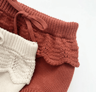 Ari Knit Bloomers - Burnt Orange - Flower Girl Dress - Aylu Bebe