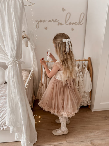 Aura Dress - Neutral - Flower Girl Dress - Aylu Bebe