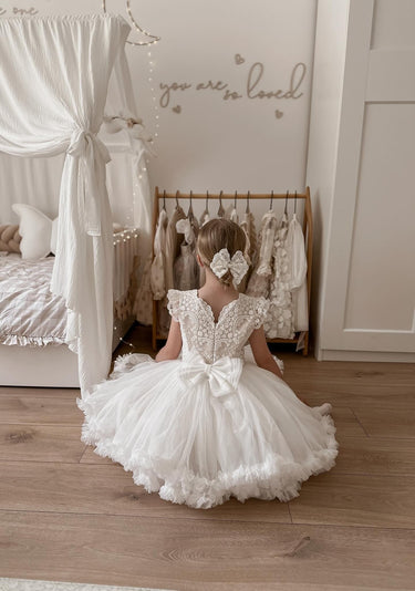 Aurora Dress matching hair clip - Flower Girl Dress - Aylu Bebe