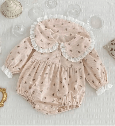 Ayla Romper - Beige - Flower Girl Dress - Aylu Bebe