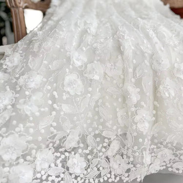 Elara Bloom Christening Gown for Girls (Baptism Outfit) – Made to Order (AB010) - Flower Girl Dress - Aylu Bebe
