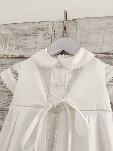 Elian Heirloom Christening Gown Set for Boys (Baptism Outfit) – Made to Order (AB020) - Flower Girl Dress - Aylu Bebe