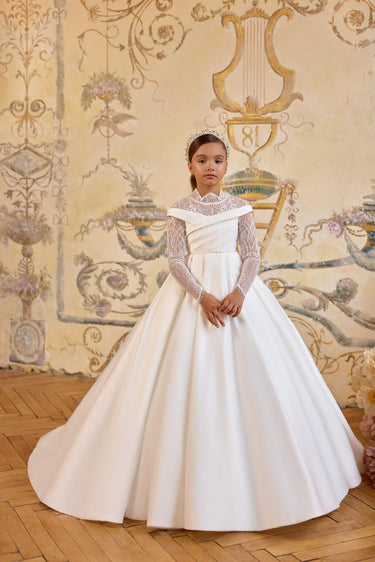Éloïse Royale Luxury Flower Girl Dress – Made to Order (AB3817) - Flower Girl Dress - Aylu Bebe