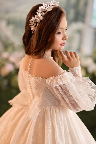 Élysée Lace Gown - AB3902 - Flower Girl Dress- Aylu Bebe