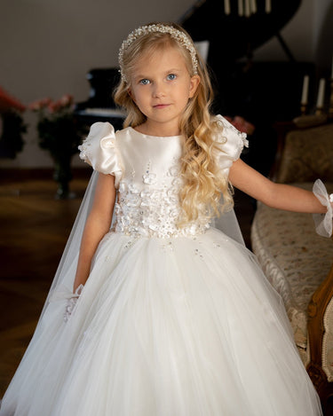 Elysia Handmade Flower Girl Dress – Made to Order - Flower Girl Dress - Aylu Bebe