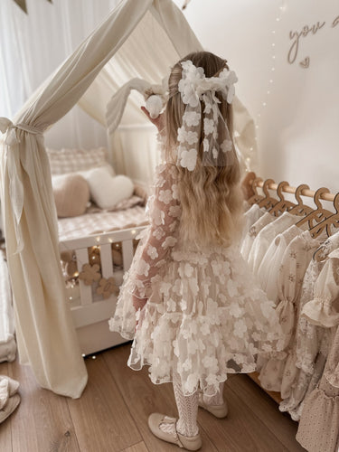 Enchanted Dress matching hair clip - Flower Girl Dress - Aylu Bebe