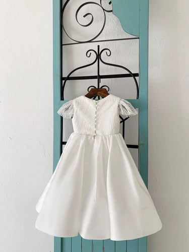 Evangeline Grace Christening Dress for Girls (Baptism Outfit) – Made to Order (AB033) - Flower Girl Dress - Aylu Bebe