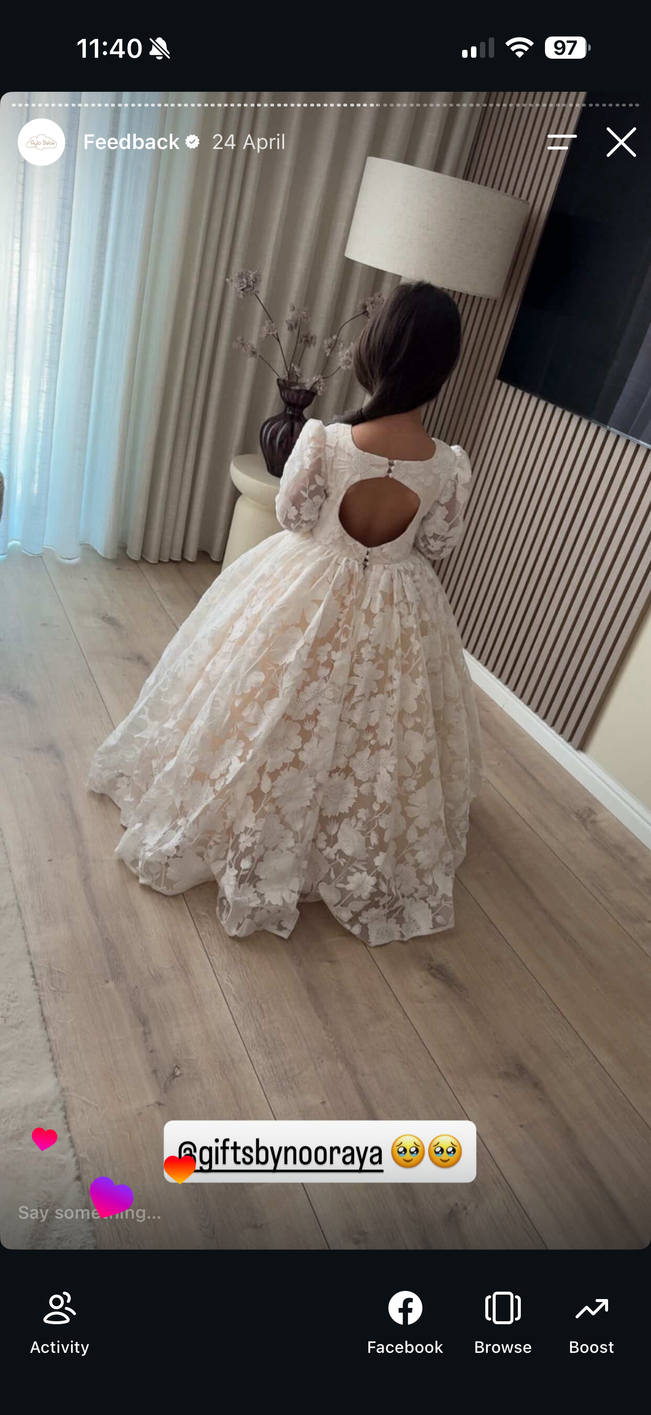Aylu Bebe customer photo and feedback