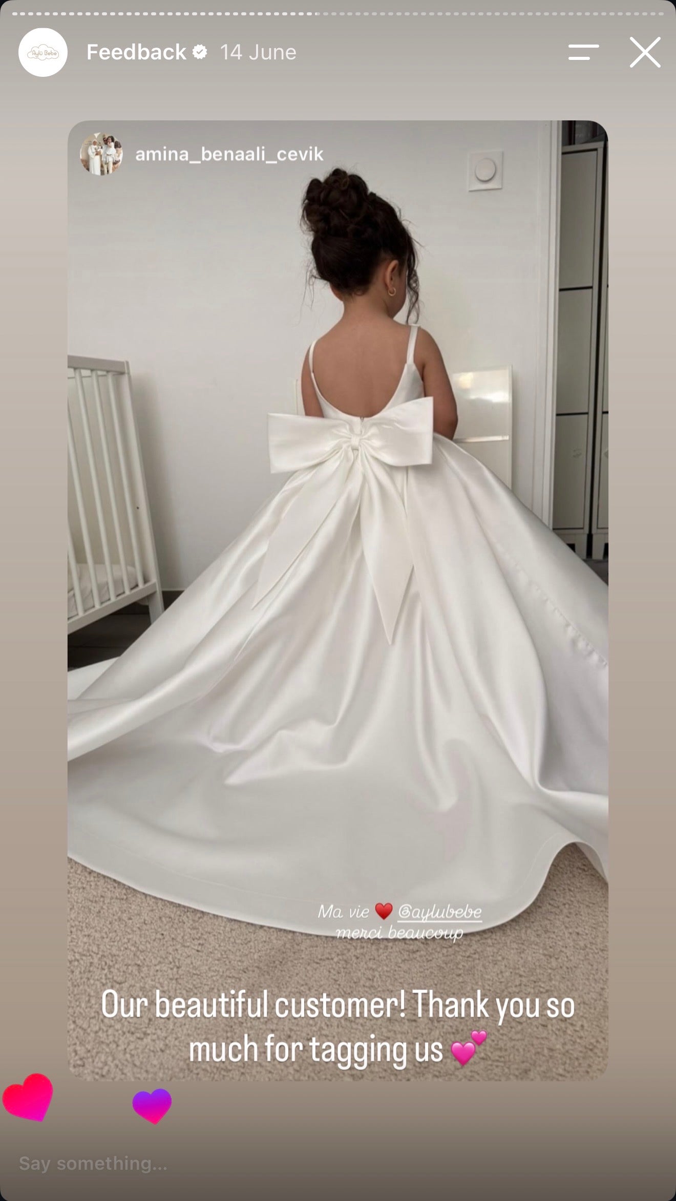 Aylu Bebe customer photo and feedback