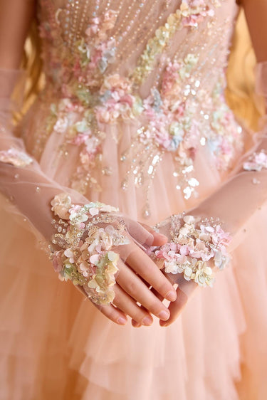 Fleur de Pêche Gown (AB3822) | Made to order - Flower Girl Dress - Aylu Bebe