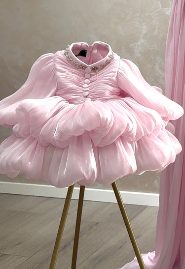 Isadora Full Sleeve Dress - Made to Order - Flower Girl Dress- Aylu Bebe