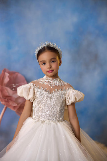 Isalune Royale Flower Girl Dress – Made to Order (AB3726) - Flower Girl Dress - Aylu Bebe