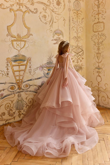 La Rosée Éternelle Luxury Flower Girl Dress – Made to Order (AB3826) - Flower Girl Dress - Aylu Bebe
