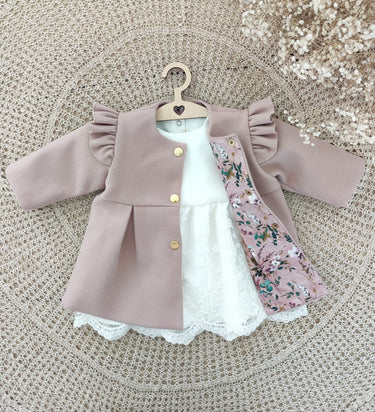 Lea Coat - Pink - Flower Girl Dress - Aylu Bebe