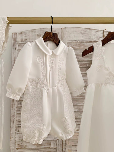 Lorenzo Heirloom Christening Set for Boys (Baptism Outfit) – Made to Order (AB025) - Flower Girl Dress - Aylu Bebe