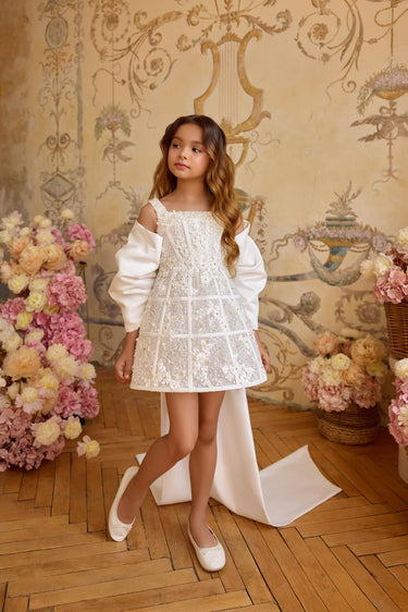 Lumière Royale Handmade Flower Girl Dress - Flower Girl Dress - Aylu Bebe