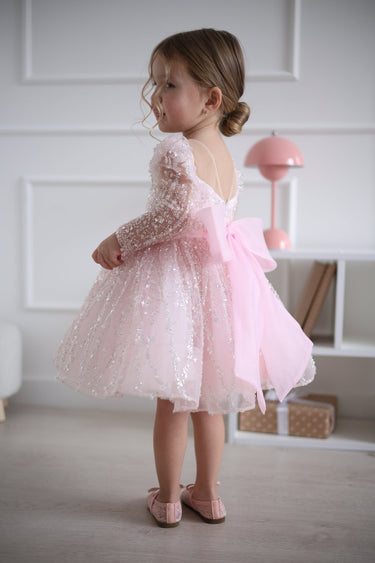 Luna Sequin Flower Girl Dress – Made to Order - Flower Girl Dress - Aylu Bebe