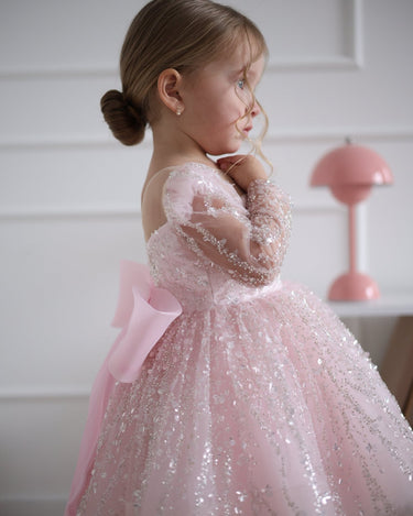 Luna Sequin Flower Girl dress | Luxury Sequin Tulle