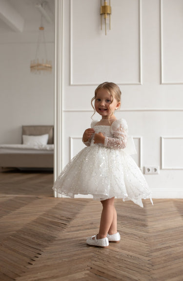 Luna Sequin Flower Girl Dress – Made to Order - Flower Girl Dress - Aylu Bebe