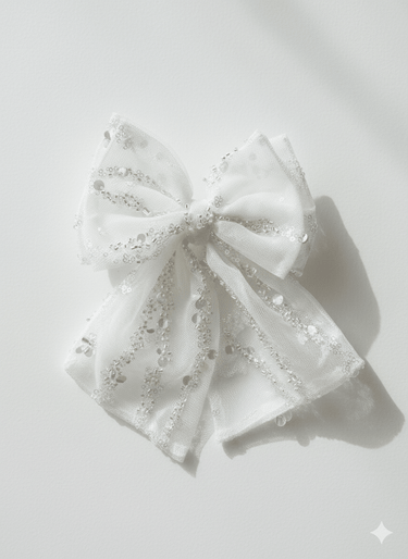 Luna Sequin Hair Clip - Flower Girl Dress - Aylu Bebe