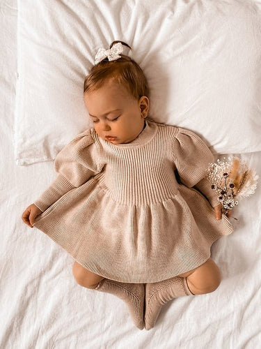 Milena Knit Dress - Flower Girl Dress - Aylu Bebe