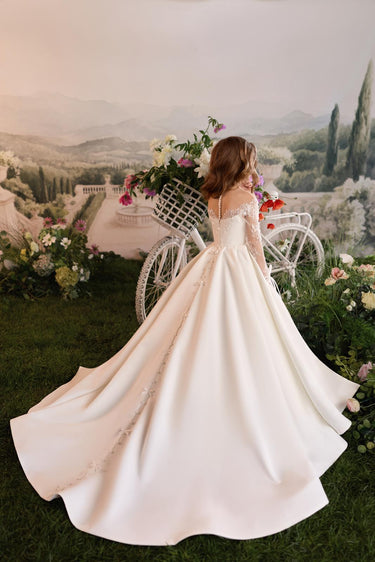 Mrosavelle Lace Gown - AB3919 - Flower Girl Dress- Aylu Bebe