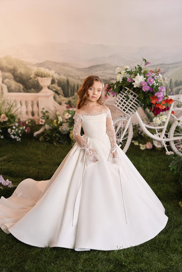 Mrosavelle Lace Gown - AB3919 - Flower Girl Dress- Aylu Bebe