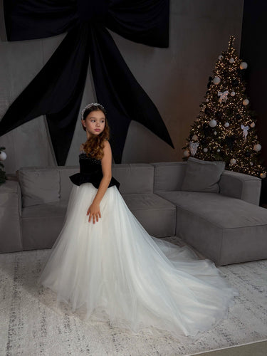 Noir Étoile Gown - AB3815 Made To Order - Flower Girl Dress - Aylu Bebe