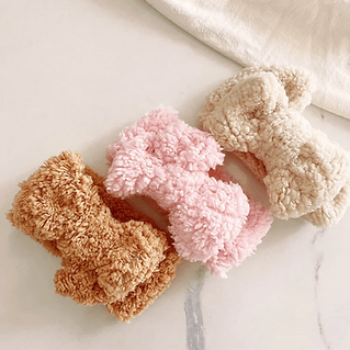 Oversized Teddy Top Knot - Beige - Flower Girl Dress - Aylu Bebe