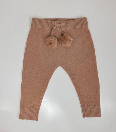 Pom Pom Knit Pants - Beige - Flower Girl Dress - Aylu Bebe