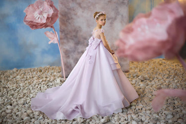 Robe Élysiane Fleurie Flower Girl Dress – Made to Order (AB3715) - Flower Girl Dress - Aylu Bebe