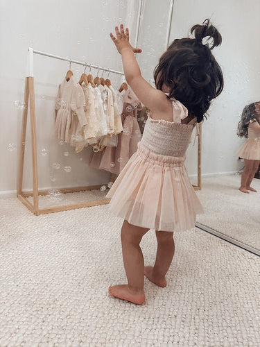 Smocked Romper - Flower Girl Dress - Aylu Bebe