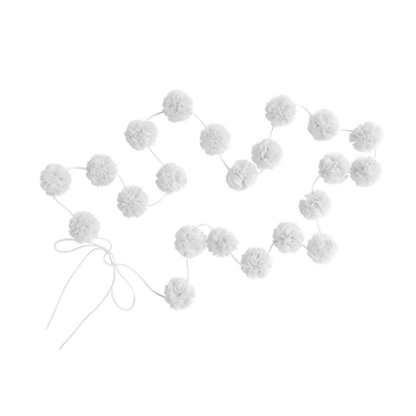 Spinkie Baby Dreamy Canopy + 1 Pom Garland + 1 Mini pom garland set - White - Flower Girl Dress - Aylu Bebe