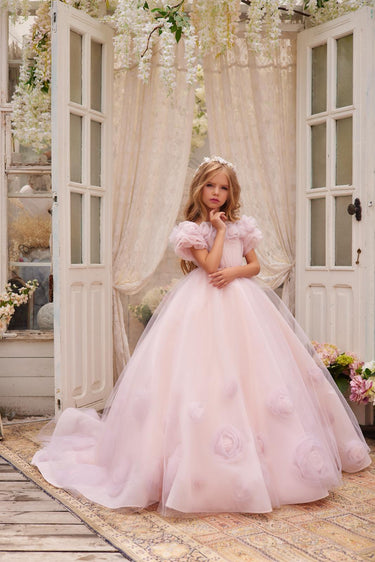 The Evelina handmade Gown - Made to order - Flower Girl Dress - Aylu Bebe