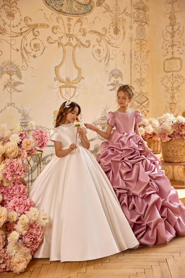 The Isabella handmade gown - Made to Order - Flower Girl Dress - Aylu Bebe