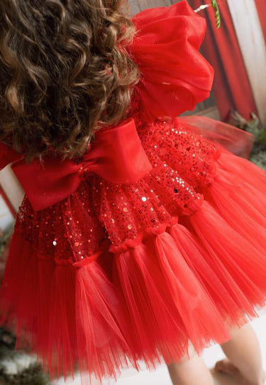 The Sugar Plum Ruby Dress - Flower Girl Dress - Aylu Bebe