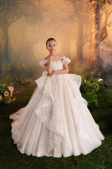 Valesse Lace Gown - AB3924 - Flower Girl Dress- Aylu Bebe