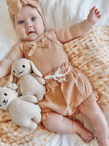 Waffle Set - Beige - Flower Girl Dress - Aylu Bebe