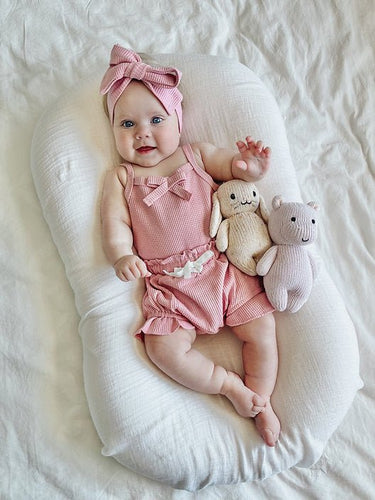 Waffle Set - Pink - Flower Girl Dress - Aylu Bebe
